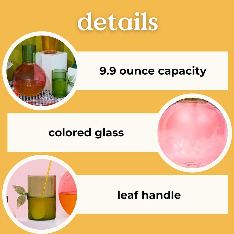 Bando Cute Glass Carafe, Bedside Water Pitcher, Novelty/Unique/Fruit Pitcher and Cup, Cherry - Image 3